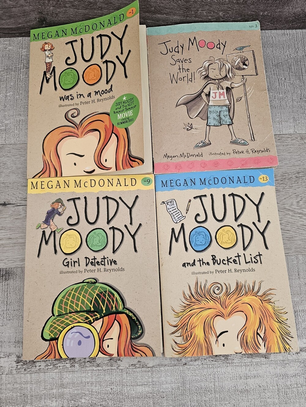 Judy Moody Lot of 4 Children's Books Readers Megan McDonald Books 1, 3, 9 And 13